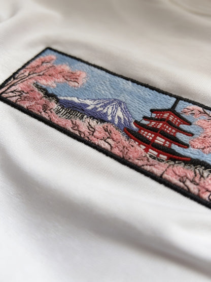 Fuji Japon Nakışlı Tshirt