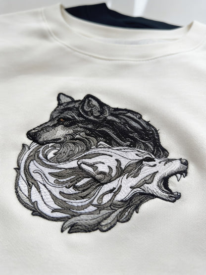 Yin Yang Wolf Nakışlı Tshirt